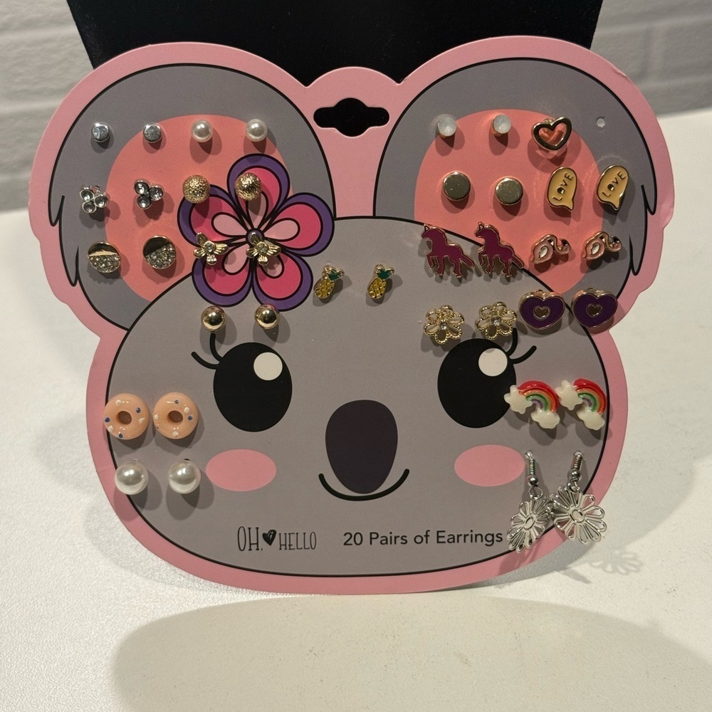 Kids'‎ Multi-Color Earring Set 20 sets